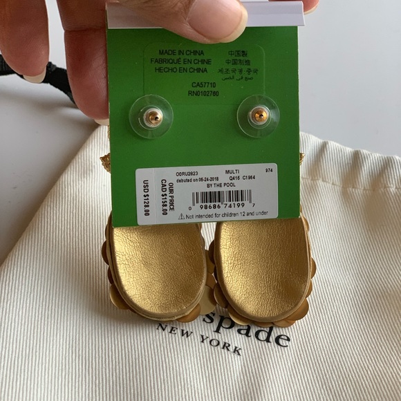 Kate spade by the pool pineapple statement earring - Picture 8 of 8